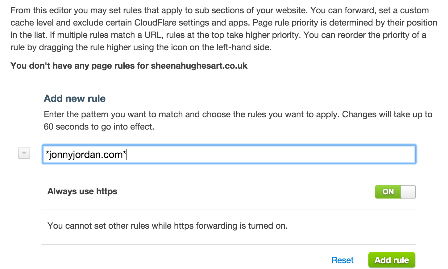 Cloudflare Page Rules Ssl