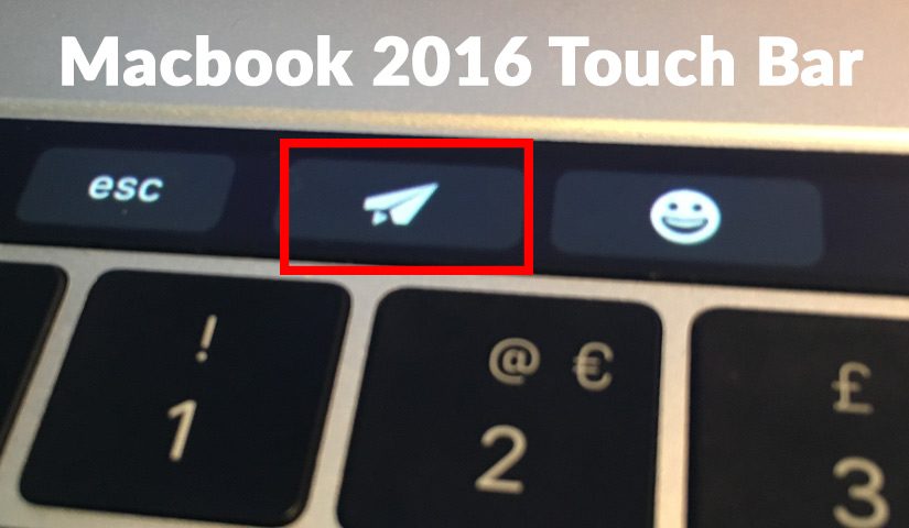 how to remove the send email button off the macbook 2016 touch bar on apple mail