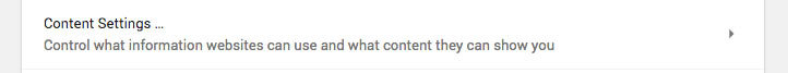 content settings google